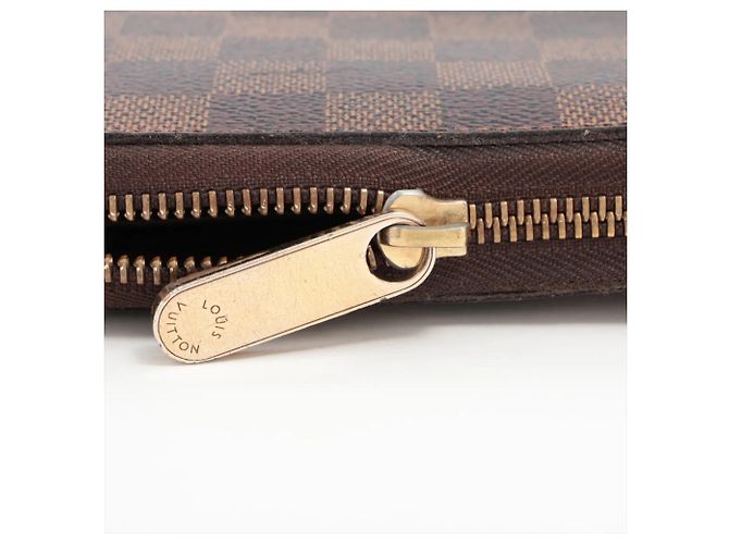 Cartera Larga Louis Vuitton Damier Zippy Organizer Castaño - vista 12