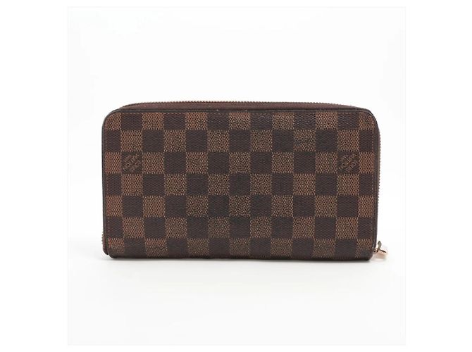 Cartera Larga Louis Vuitton Damier Zippy Organizer Castaño - vista 2