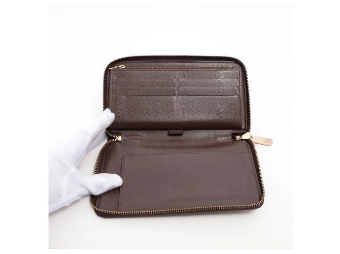 Cartera Larga Louis Vuitton Damier Zippy Organizer Castaño - vista 3