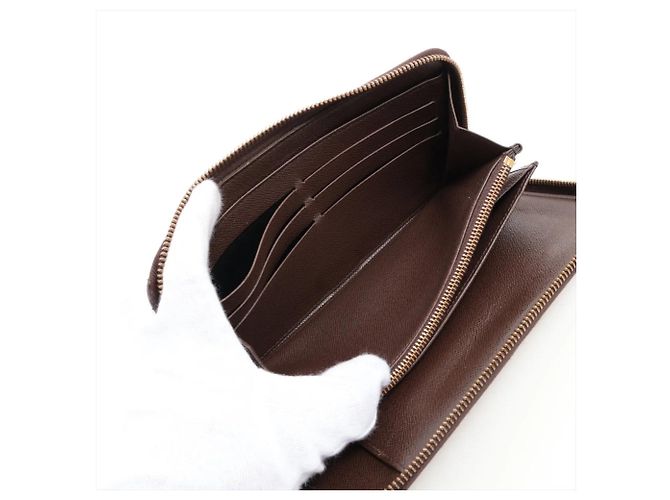 Cartera Larga Louis Vuitton Damier Zippy Organizer Castaño - vista 5