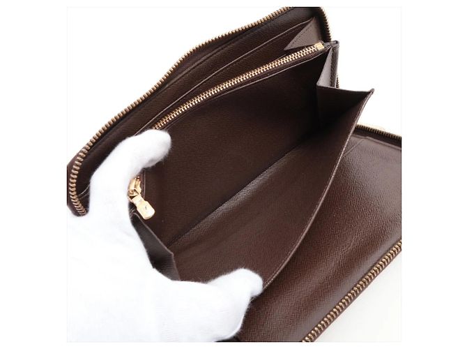 Cartera Larga Louis Vuitton Damier Zippy Organizer Castaño - vista 6