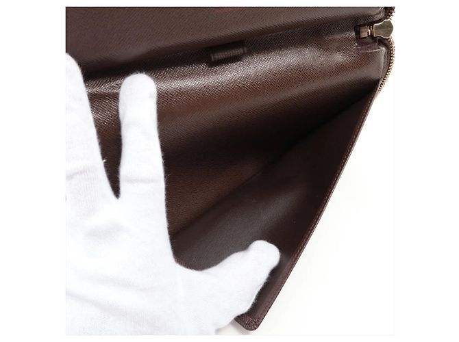 Cartera Larga Louis Vuitton Damier Zippy Organizer Castaño - vista 7