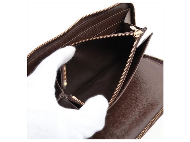 Cartera Larga Louis Vuitton Damier Zippy Organizer Castaño - vista 8