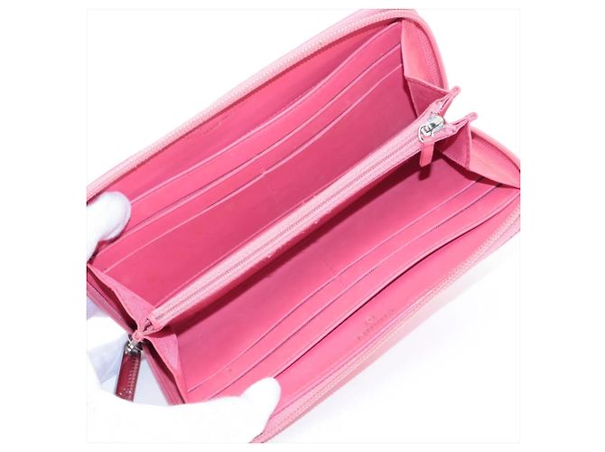 Chanel Pink Leather Long Wallet - view 3