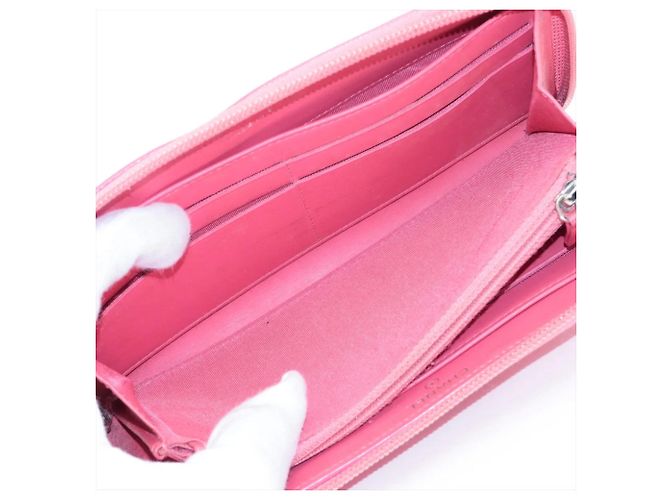 Chanel Pink Leather Long Wallet - view 4