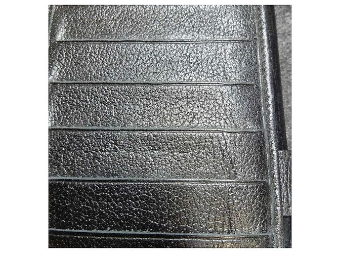 Chanel Camellia Bi-fold langes Portemonnaie aus Lammleder Schwarz - Ansicht 11