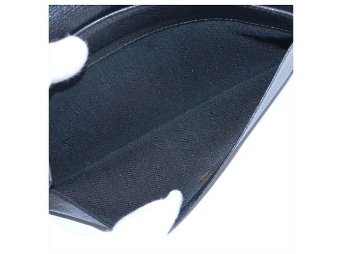 Chanel Camellia Bi-fold langes Portemonnaie aus Lammleder Schwarz - Ansicht 5