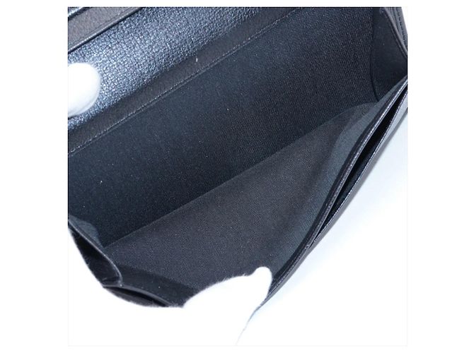 Chanel Camellia Bi-fold langes Portemonnaie aus Lammleder Schwarz - Ansicht 6