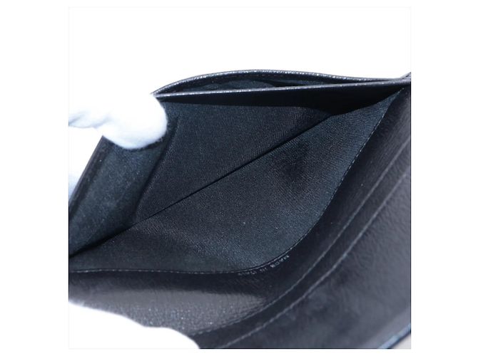 Chanel Camellia Bi-fold langes Portemonnaie aus Lammleder Schwarz - Ansicht 7