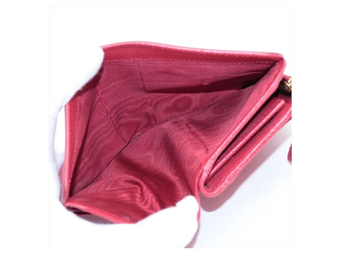 Portafoglio bi-fold in pelle Saffiano Prada Rosa - vista 4