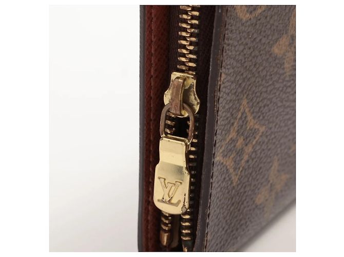Louis Vuitton Monogram Porte Monnaie Zip Long Wallet Marrom - vista 10