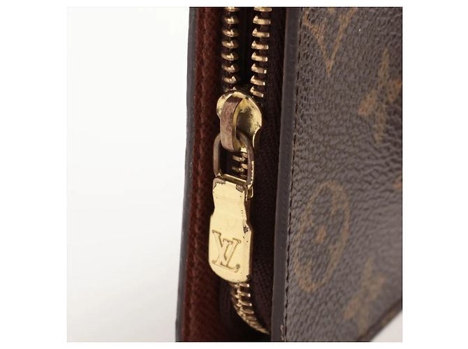 Louis Vuitton Monogram Porte Monnaie Zip Long Wallet Marrom - vista 11