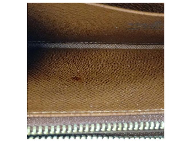 Louis Vuitton Monogram Porte Monnaie Zip Long Wallet Marrom - vista 12