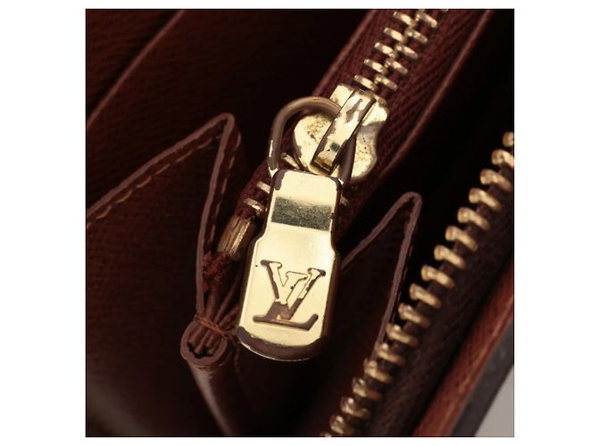Louis Vuitton Monogram Porte Monnaie Zip Long Wallet Marrom - vista 9
