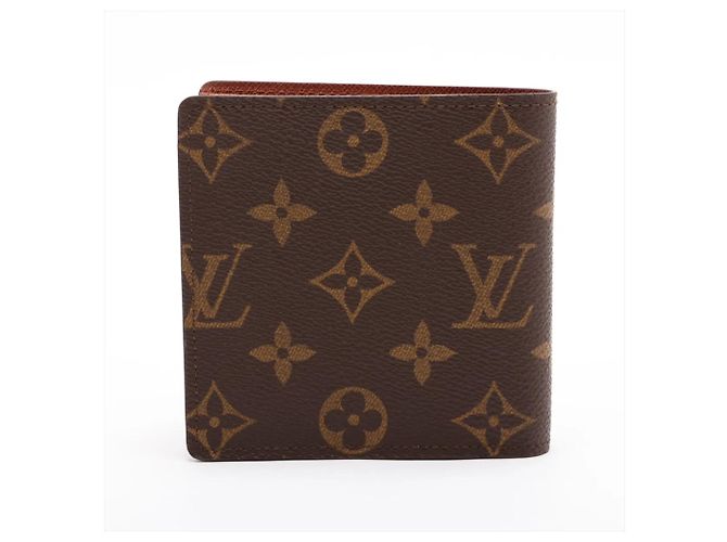 Louis Vuitton Monogram Portefeuille Marco Bi-fold Wallet Castaño - vista 2