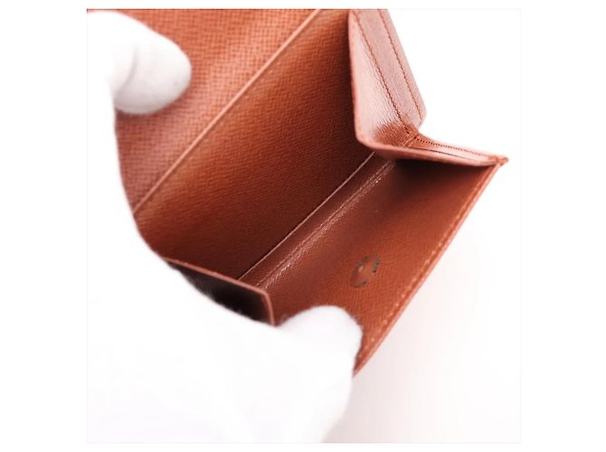 Louis Vuitton Monogram Portefeuille Marco Bi-fold Wallet Castaño - vista 6