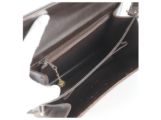Céline Celine Sulky Carriage Hardware Bolsa de Ombro/Bolsa de Mão 2-Way Marrom - vista 10