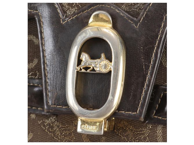 Céline Celine Sulky Carriage Hardware Bolsa de Ombro/Bolsa de Mão 2-Way Marrom - vista 12