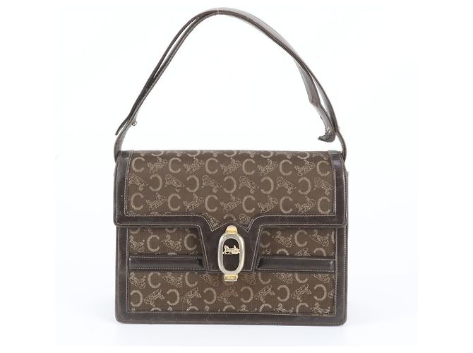 Céline Celine Sulky Carriage Hardware Bolsa de Ombro/Bolsa de Mão 2-Way Marrom - vista 2
