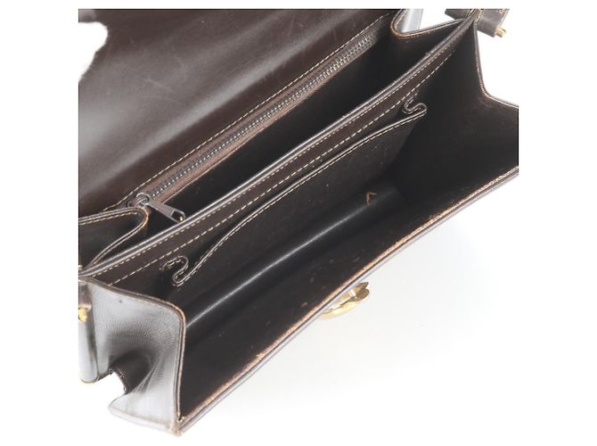 Céline Celine Sulky Carriage Hardware Bolsa de Ombro/Bolsa de Mão 2-Way Marrom - vista 9