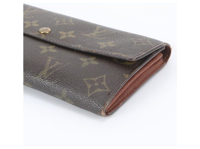 Louis Vuitton Monogram Portefeuille Sarah Long Wallet Marrom - vista 3