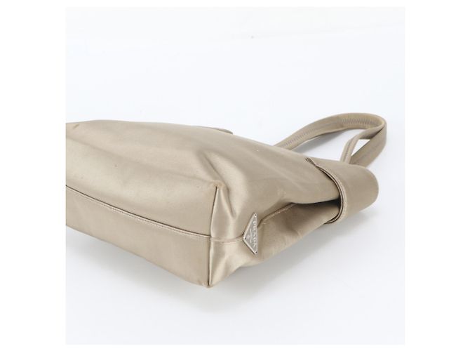 Prada B8585 Satin Tote Bag Gold Golden - view 4