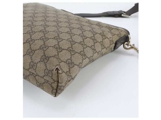 Sac bandoulière et épaule Gucci GG Supreme en cuir Marron Beige - vue 4