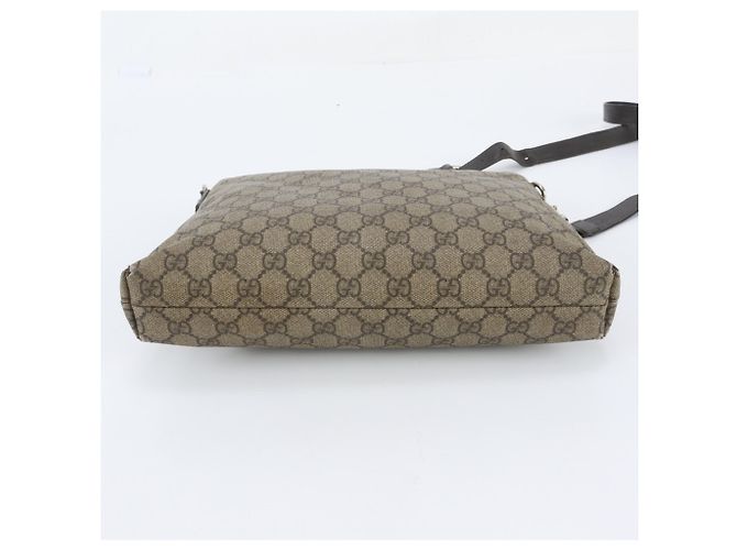 Sac bandoulière et épaule Gucci GG Supreme en cuir Marron Beige - vue 5