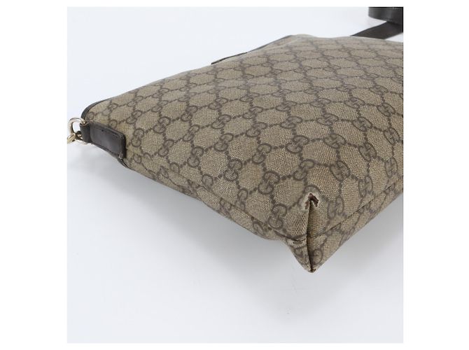 Sac bandoulière et épaule Gucci GG Supreme en cuir Marron Beige - vue 6