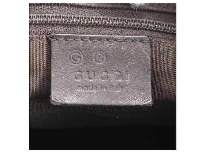 Sac bandoulière et épaule Gucci GG Supreme en cuir Marron Beige - vue 8