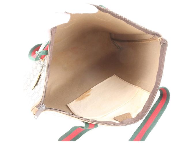 Borsa tote/a tracolla Gucci Sherry Line GG Plus in pelle Marrone - vista 7
