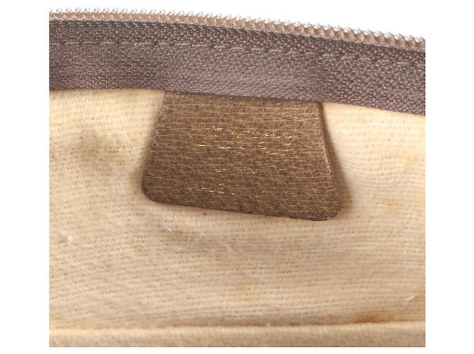 Borsa tote/a tracolla Gucci Sherry Line GG Plus in pelle Marrone - vista 9
