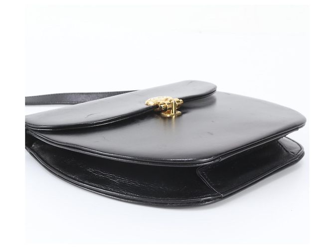 Borsa a tracolla e spalla in pelle Christian Dior Nero - vista 4