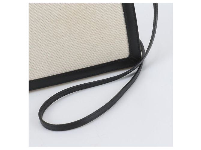 Borsa a tracolla Balenciaga Navy Pochette in pelle e tela Nero Crudo - vista 2