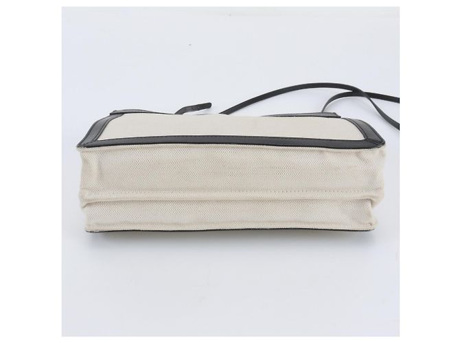 Borsa a tracolla Balenciaga Navy Pochette in pelle e tela Nero Crudo - vista 5