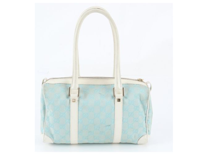 Bolsa Mini Boston Gucci GG Canvas Verde - vista 3