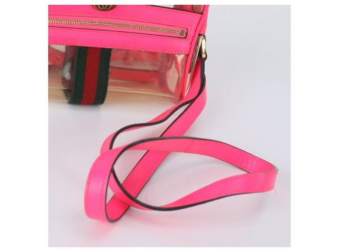 Bolsa de Ombro em Couro Gucci GG Sherry Line Rosa - vista 2