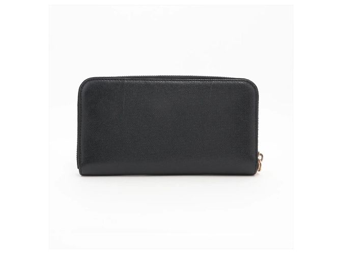 Fendi 8M0024 Lange Geldbörse aus schwarzem Leder - Ansicht 2