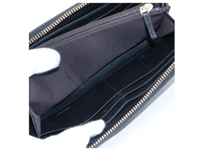 Fendi 8M0024 Lange Geldbörse aus schwarzem Leder - Ansicht 5