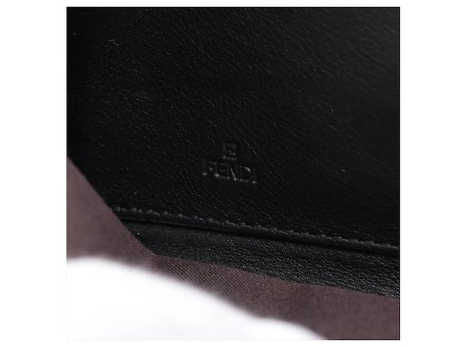 Fendi 8M0024 Lange Geldbörse aus schwarzem Leder - Ansicht 7