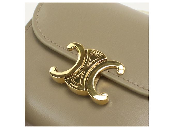 Céline Portefeuille Tri-fold Celine Beige - vue 7