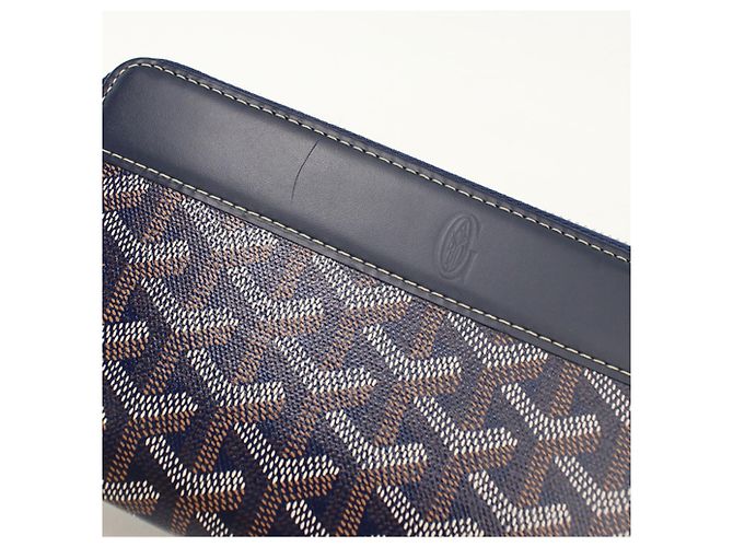 Cartera Goyard Matignon GM en lona Navy Azul marino - vista 7