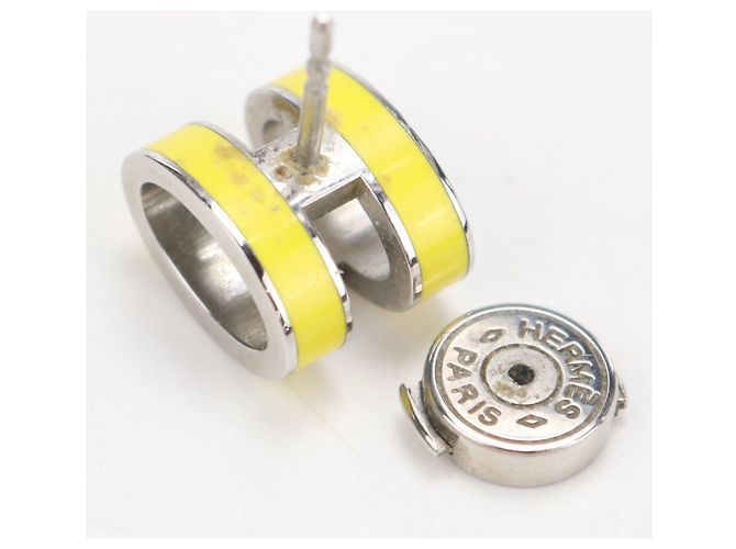 Hermès Hermes Mini Pop Silver Stud Ohrringe Silber - Ansicht 3
