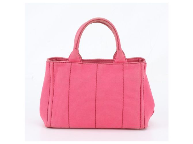 Prada Canapa Handbag/Tote Bag Pink - view 3