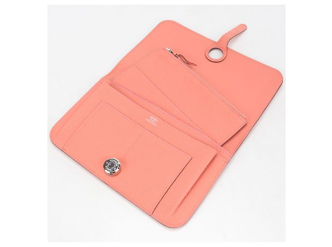 Dogon Hermès Hermes Bi-fold Long Wallet in Pink - view 3