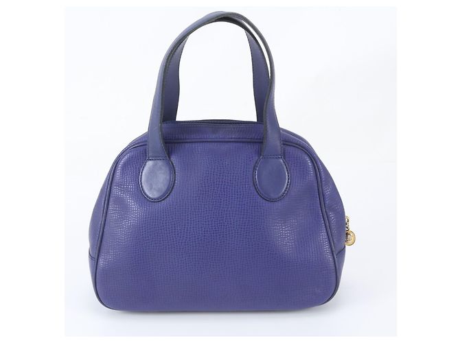Borsa Tote in pelle blu Christian Dior - vista 3
