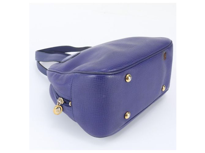 Borsa Tote in pelle blu Christian Dior - vista 4
