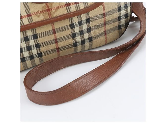 Sac bandoulière en cuir Burberry Nova Check Beige - vue 2
