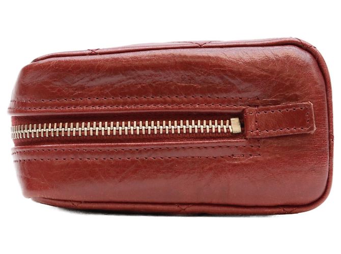 Cambon Beauty case in pelle rossa Chanel A34717 Rosso - vista 6