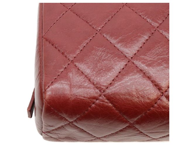 Cambon Beauty case in pelle rossa Chanel A34717 Rosso - vista 7